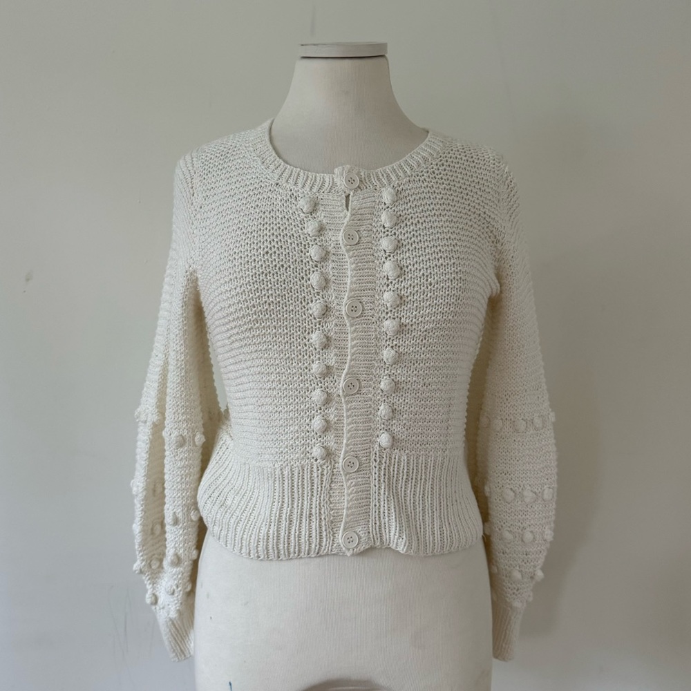 Apiece Apart Cotton Linen Popcorn Sweater S
